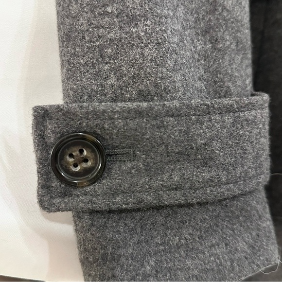 Banana Republic Grey Belted Wool Blend Pea Coat - Picture 13 of 14